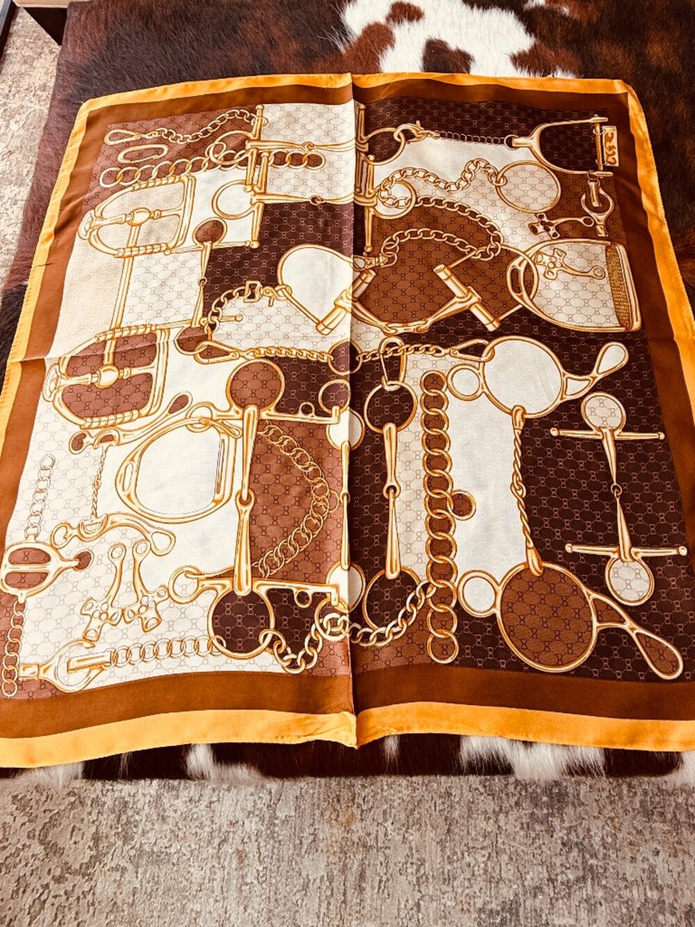 SILKY HORSE INSPIRED THEMED SQUARE SCARF